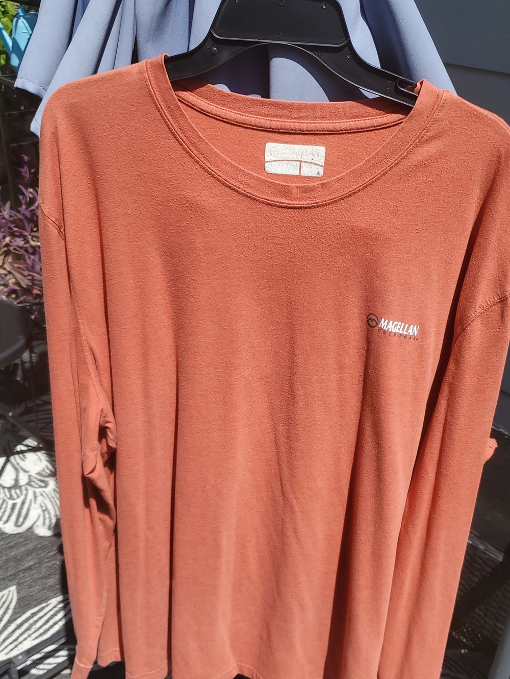 Mens Magellan Outdoors Men's Rust Long Sleeve Tee
